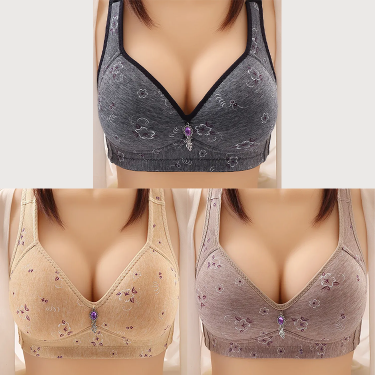 🔥Hot sale🎉Plus Size Soft And Comfortable Bra  Wire Free(3pcs--Last day 70% OFF) 