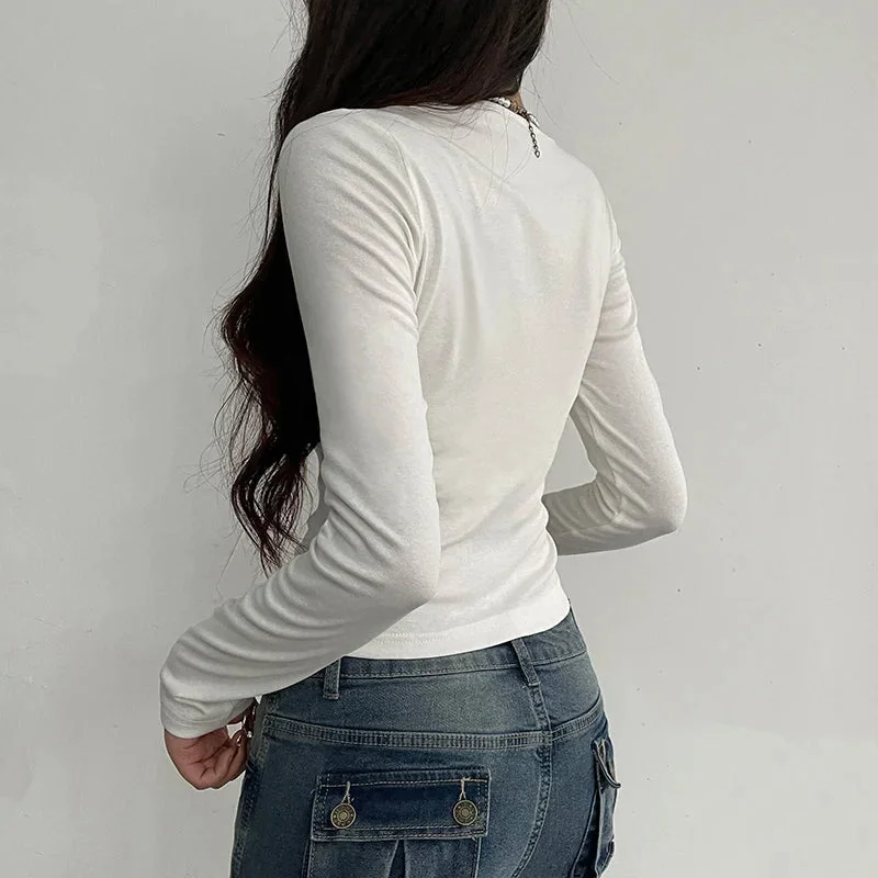 Brownm Bow Ruched Bust Top