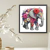 Diamond Painting-DIY Crystal Rhinestone Flower Elephant