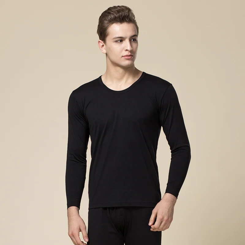 Clearance-Cashmere Men's Silk Thermal Underwear Set REAL SILK LIFE
