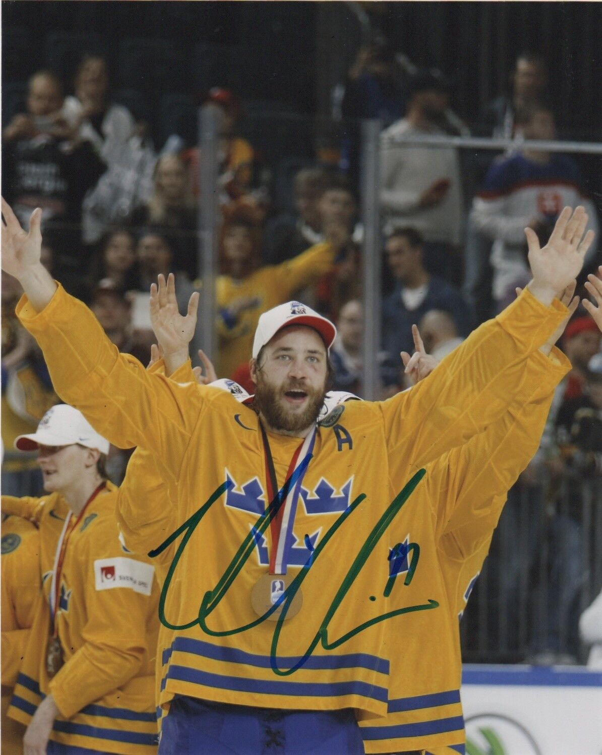 Team Sweden Victor Hedman Signed Autographed 8x10 Photo Poster painting COA