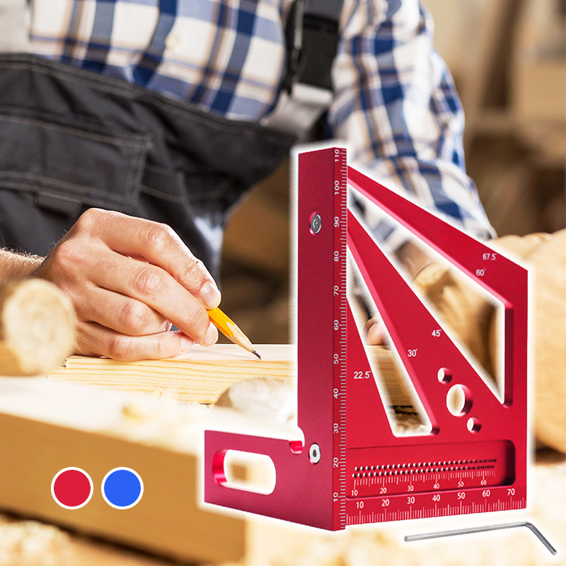 Projected Measuring Ruler Versatile Aluminum Alloy 3D Multi Angle Measuring Ruler