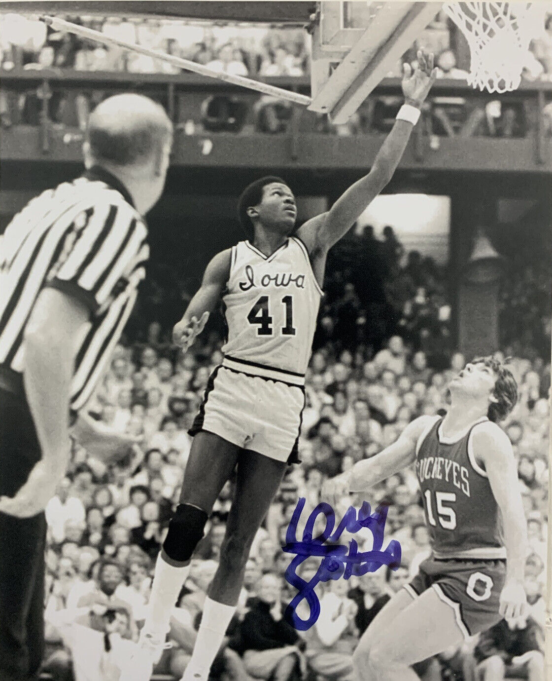 GREG STOKES HAND SIGNED 8x10 Photo Poster painting IOWA HAWKEYES BASKETBALL AUTOGRAPH COA