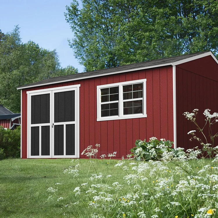 Astoria 12 ft. W x 24 ft. D Solid + Manufactured Wood Storage Shed