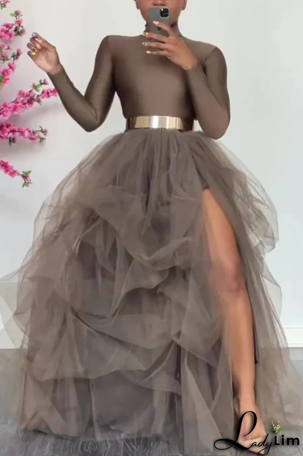 High Waist Elastic Casual Mesh Puffed Women's Skirt tutu Lady Tulle Skirt