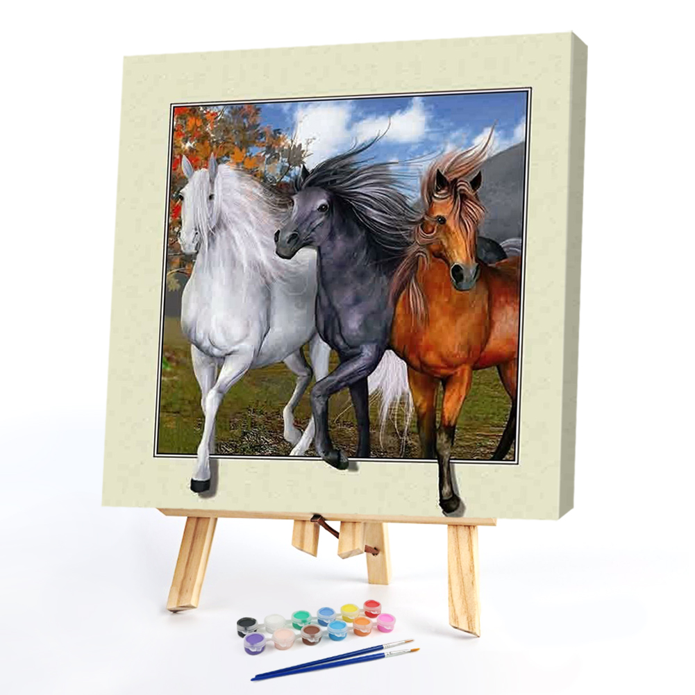 

40*40CM - Paint By Numbers - Horse, 501 Original