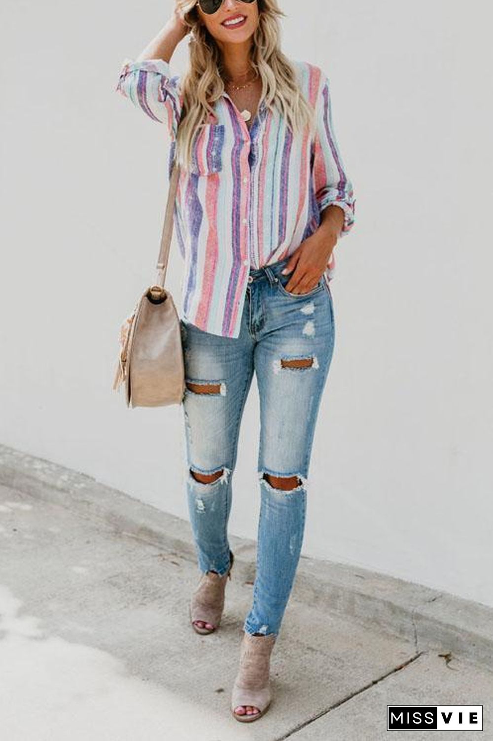 Flax Fashion Striped Shirt