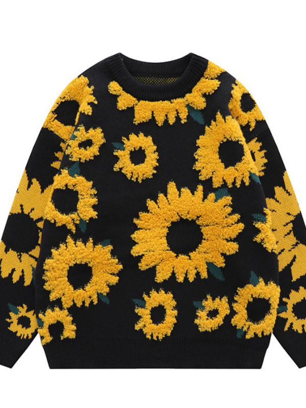 Oversized Daisy Lazy Style Pullover Sweaters