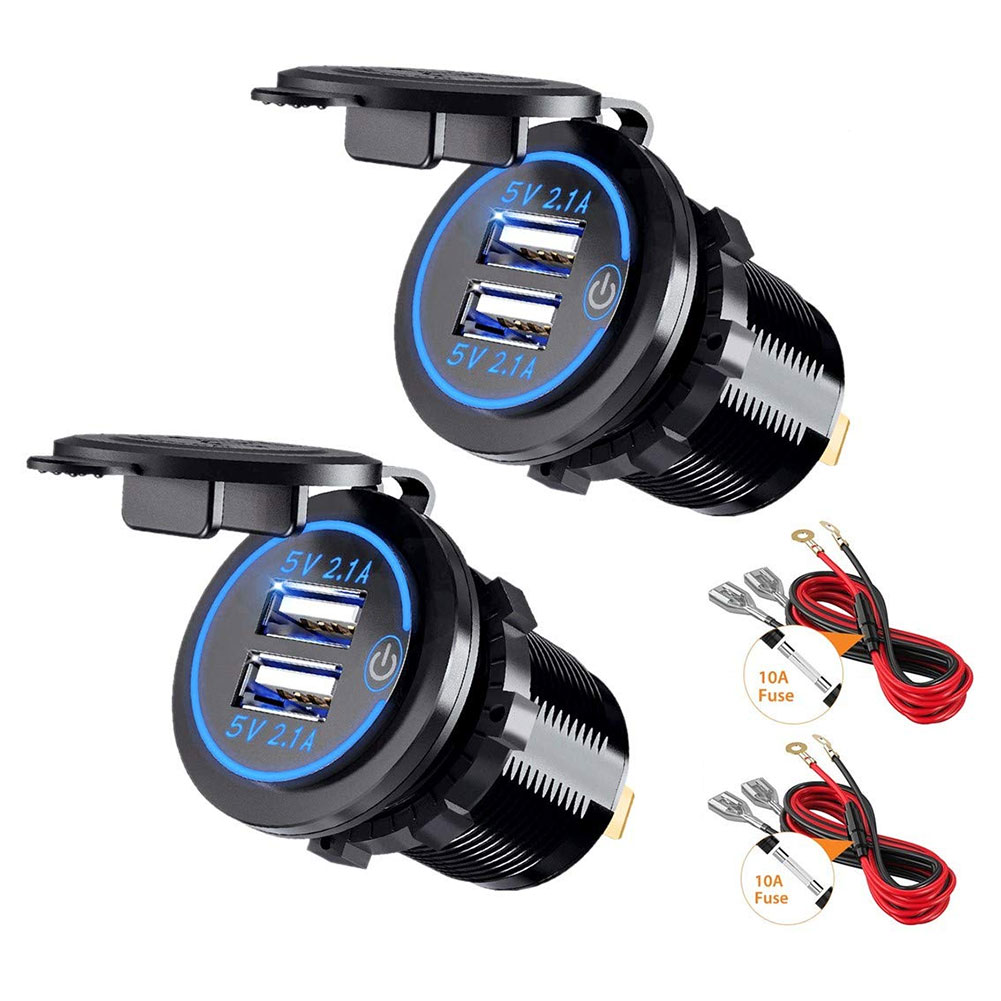 

Double-aperture mobile phone charger for cars motorcycles and ships, 501 Original