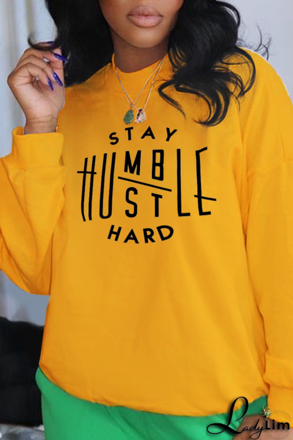 White Fashion Casual Print Split Joint Letter O Neck Tops