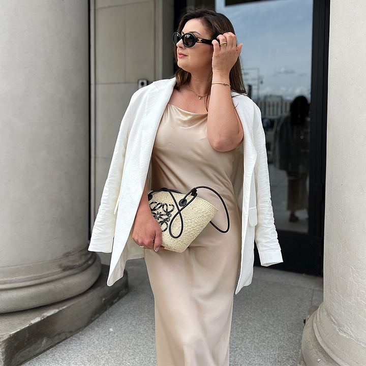 Robe longue en soie de couleur unie- SOIE PLUS