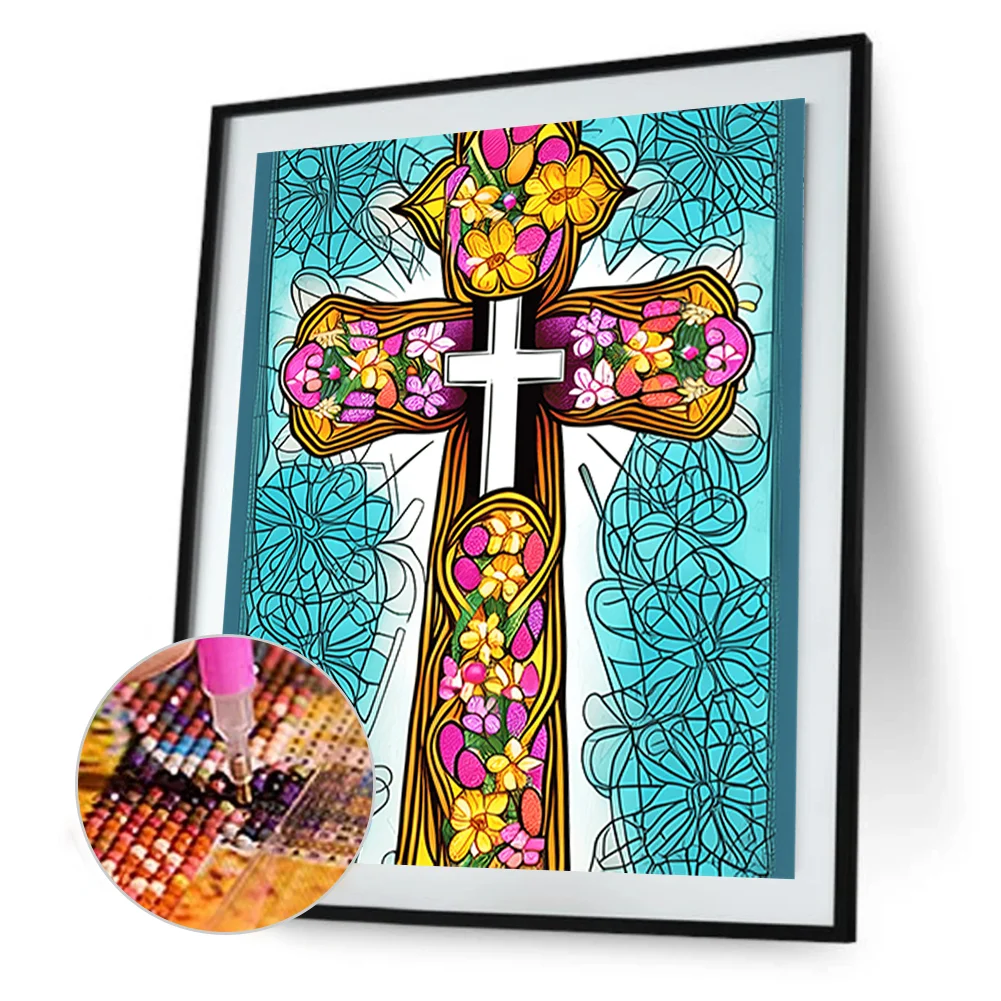 Full Round Diamond Painting 30*40cm - Cross