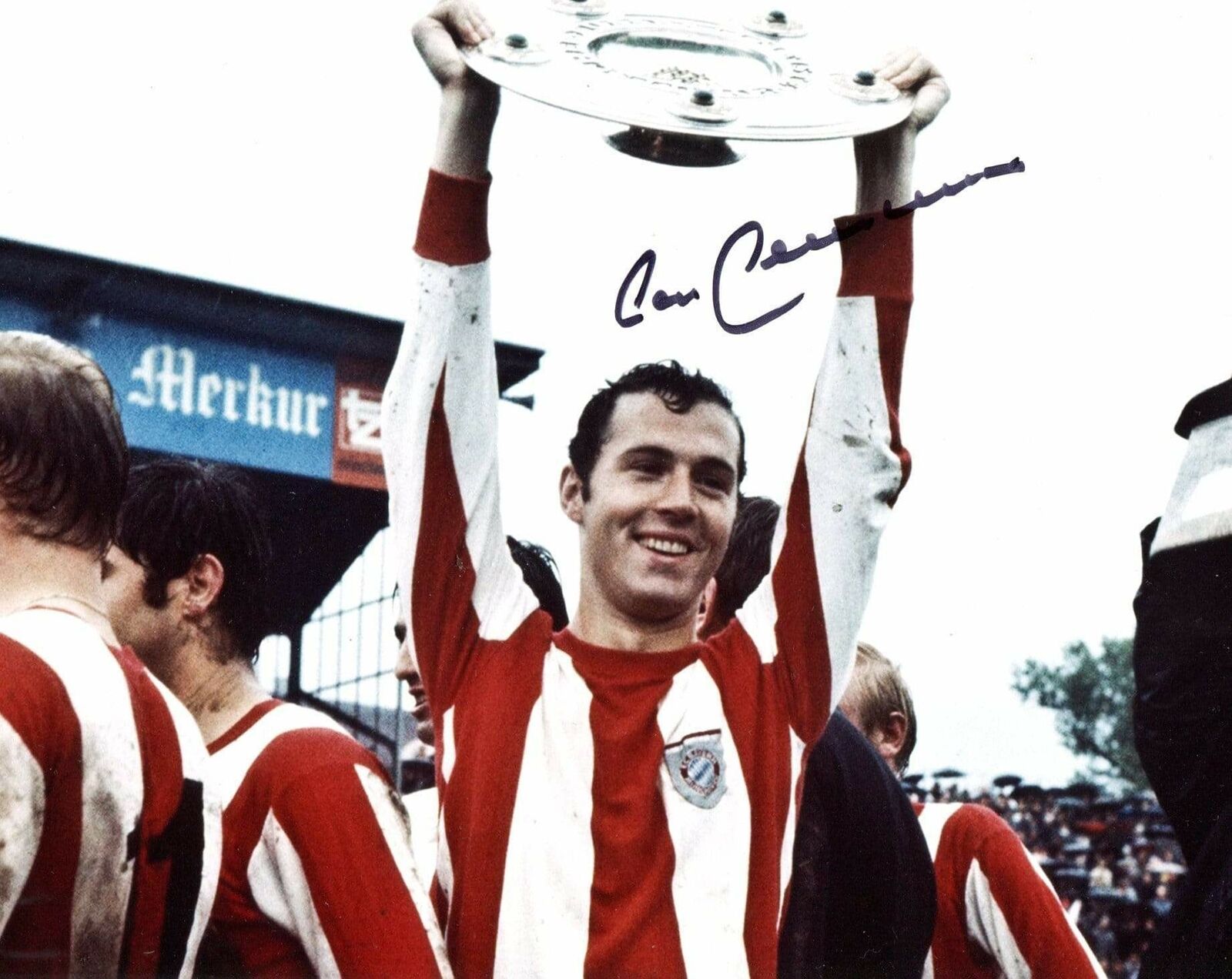 SOCCER Franz Beckenbauer FC BAYERN MüNCHEN autograph, IP signed Photo Poster painting