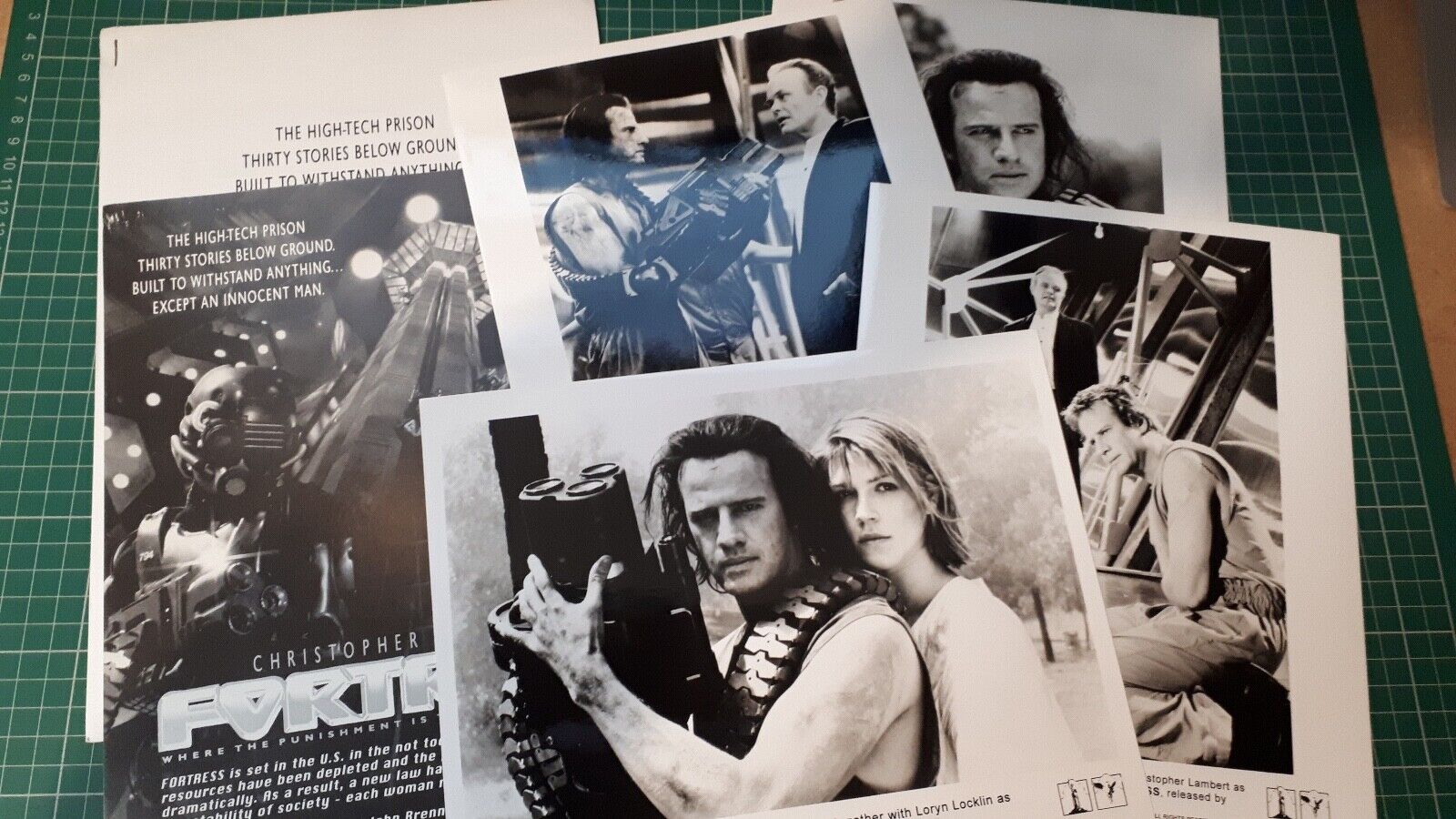 Fortress Press kit movie Christopher Lambert Loryn Locklin Black & white Photo Poster paintings