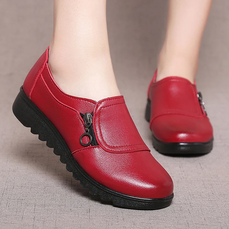 Wide Fitting Shoes Genuine Leather Casual Women Shoes  Stunahome.com