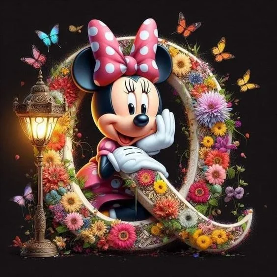 Diamond Painting - Full Round Drill - Minnie Mickey Alphabet(Canvas|40*40cm)