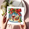 (US Only)6PCS Merry Christmas DIY Diamond Art Greeting Cards Congratulations Cards