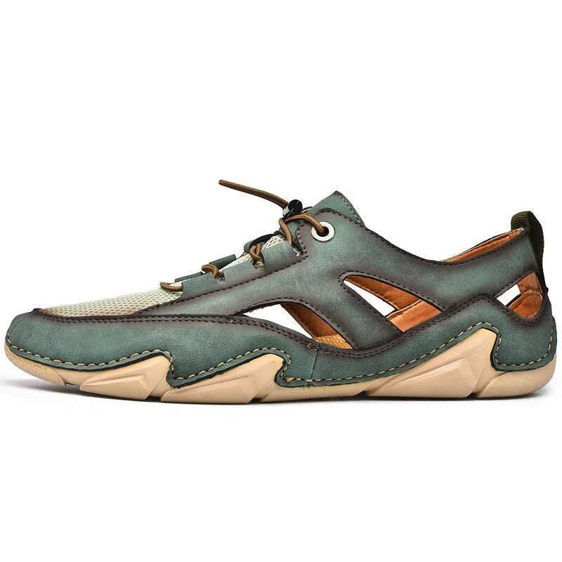 Summer Men's Sneakers Leather Mesh Men Loafers Shoes 2021 Fashion Slip on Men Driving Shoes Soft Sapato Masculino Mocassin