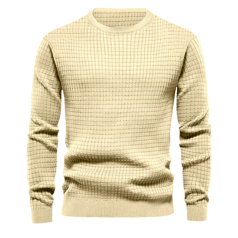 Men's Sweater Checkered Long Sleeve T-Shirt