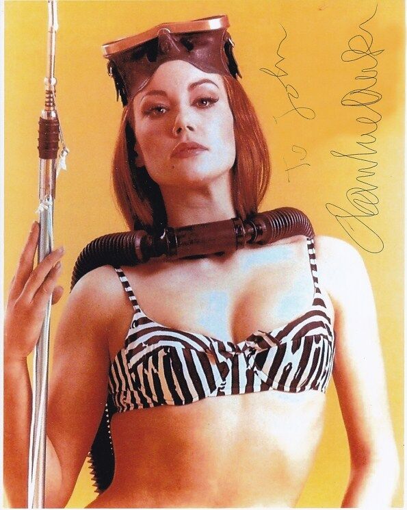 CLAUDINE AUGER Signed 007 JAMES BOND THUNDERBALL DOMINO Photo Poster paintinggraph - To John