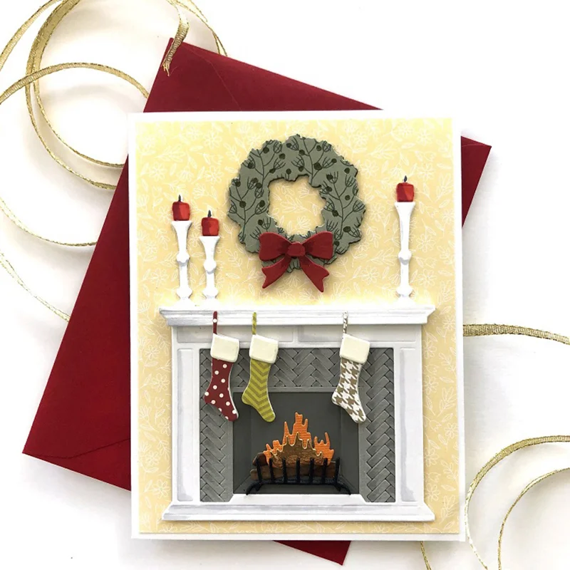 Nigikala Arrival Metal Cutting Dies for 2023 DIY Scrapbook Album Paper Cards Decor Crafts Embossing Natal Fireplace Stencil Big Shot