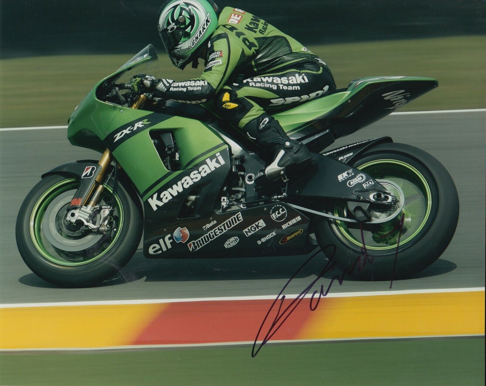 Randy de Puniet Hand Signed 10x8 Photo Poster painting - MotoGP Autograph.