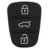 3 Buttons Rubber Pad for Flip Remote Car Key Shell (w/ Letter)
