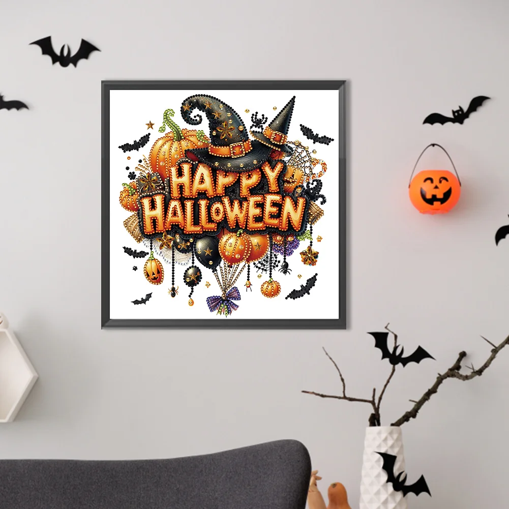 Diamond Painting - Partial Special Shaped Drill - Happy Halloween(Canvas|30*30cm)
