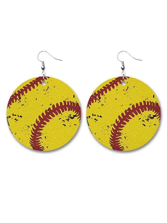 Women's Baseball Earrings socialshop