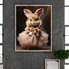 Diamond Painting -DIY Round Drill Dress Rabbit(40x50 CM)