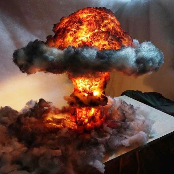DIY Nuclear Explosion Mushroom Cloud Model Lamp