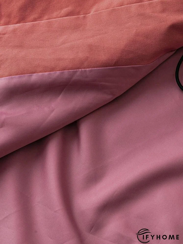 Plus Size Solid Color Cinched Waist Hooded Trench Coat, Autumn | IFYHOME