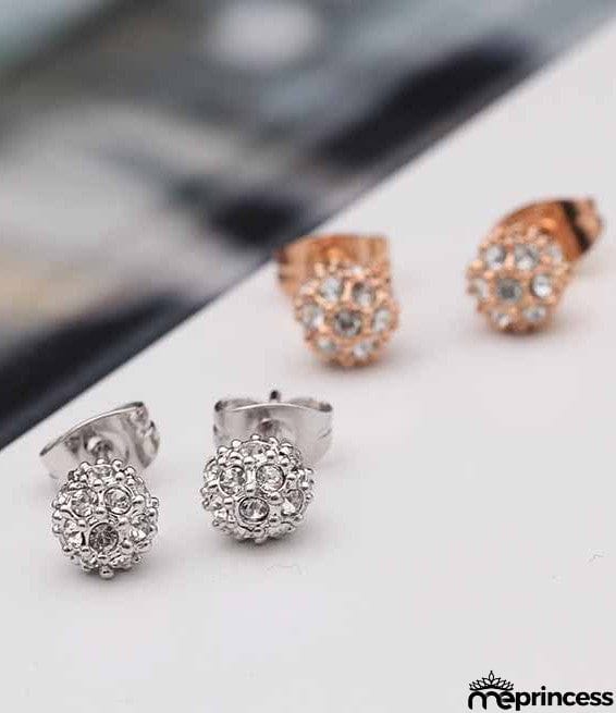 Gold Jewelry Crystal Earrings