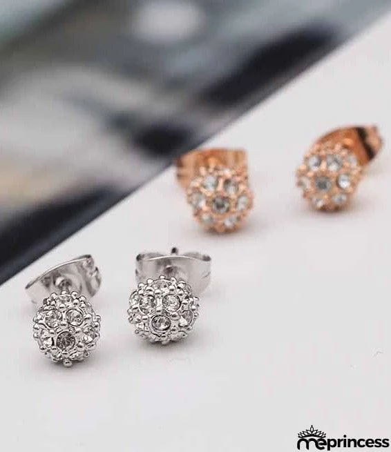 Gold Jewelry Crystal Earrings