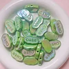 100PCS Cute Letter Flashing UV Plated Colorful Acrylic Beads