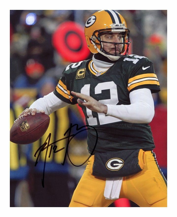 AARON RODGERS - GREEN BAY PACKERS AUTOGRAPH SIGNED PP Photo Poster painting POSTER