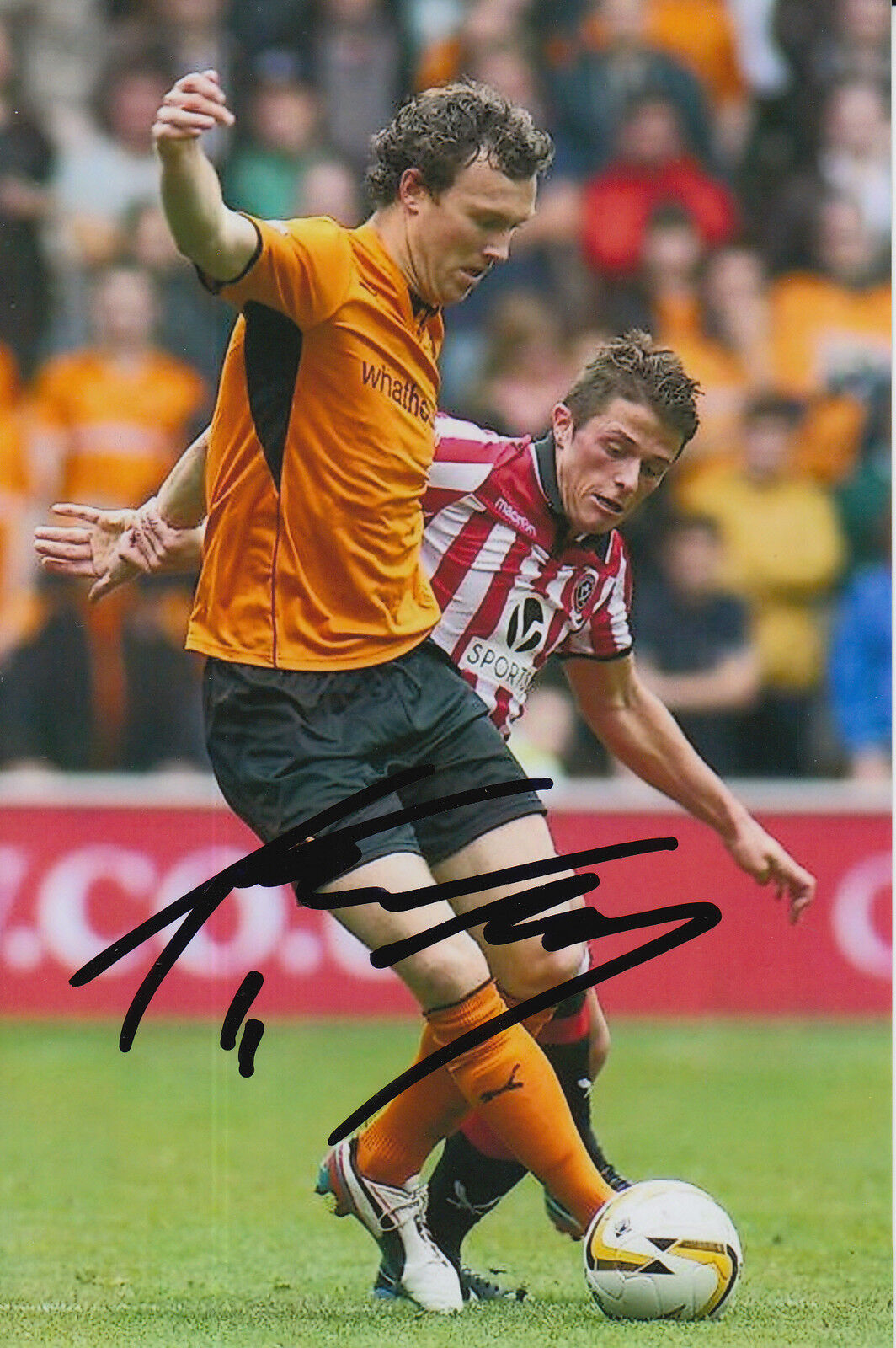 WOLVES HAND SIGNED KEVIN MCDONALD 6X4 Photo Poster painting 1.