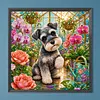 Diamond Painting -5D Full Round Drill Miniature Schnauzer Puppy(40x40cm)