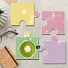 4pcs DIY Diamond Painting Coaster Kit With Holder - Colorful