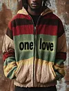Men's Body Muscle 3D Pattern Print Casual Zipper Plus Size Knitted Hooded Jacket Coat