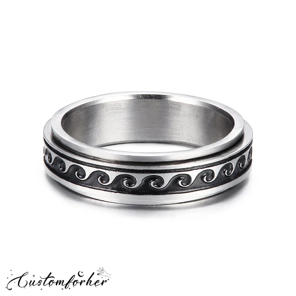 "sterling silver spinner rings"