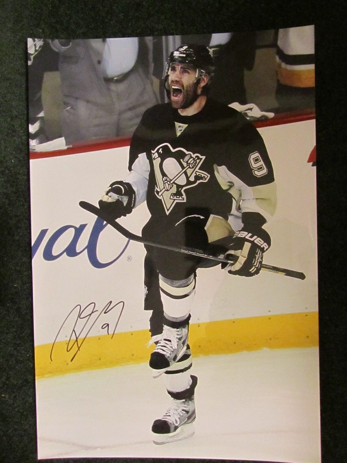 Pascal Dupuis AUTO Photo Poster painting PITTSBURGH PENGUINS signed 12X18