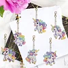 6Pcs DIY Diamond Painting Running Unicorn Keychain