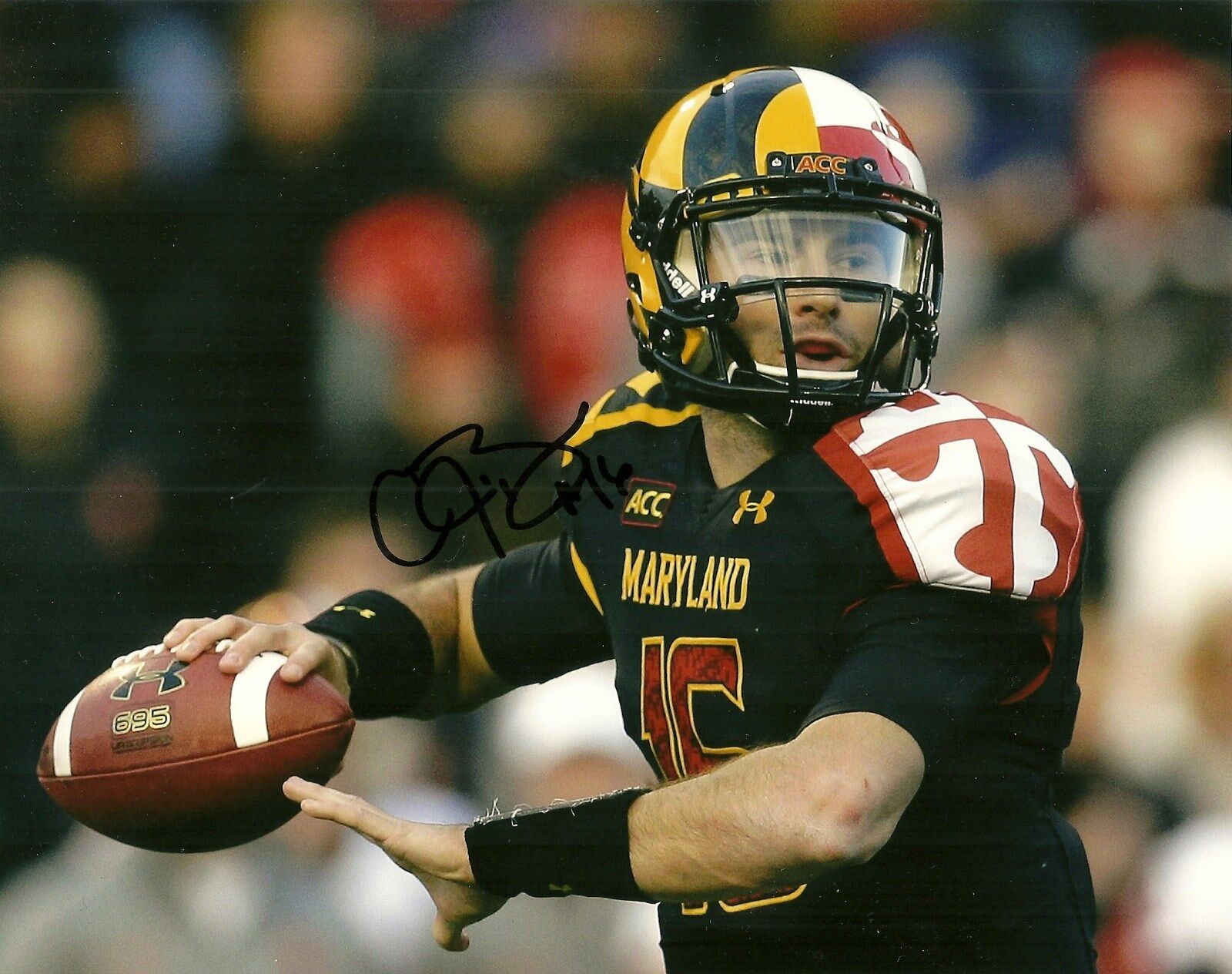 CJ C.J. BROWN HAND SIGNED MARYLAND TERRAPINS 8X10 Photo Poster painting W/COA