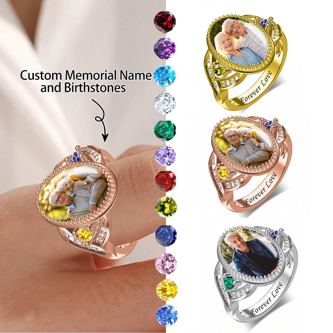 🔥Hot Sale 49% Off🔥Forever Love - Custom Oval Photo Ring