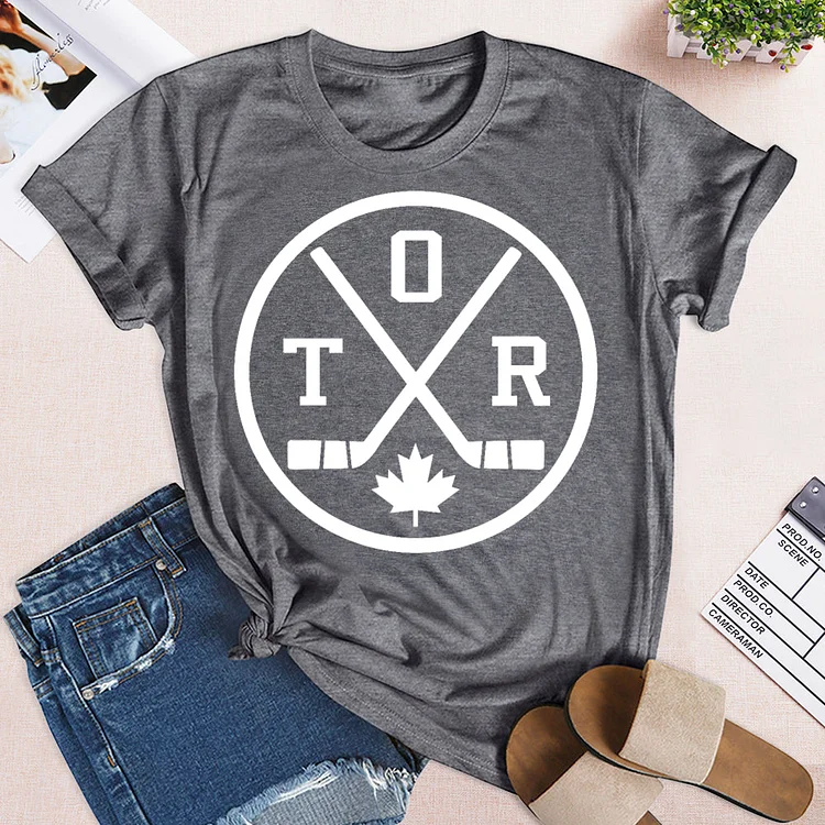 Retro Toronto Hockey T-Shirt-03924#537777-Annaletters