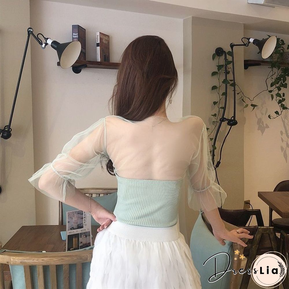 T-Shirts Women Elegant Patchwork Design Summer Sexy Backless All-Match Basic V-Neck