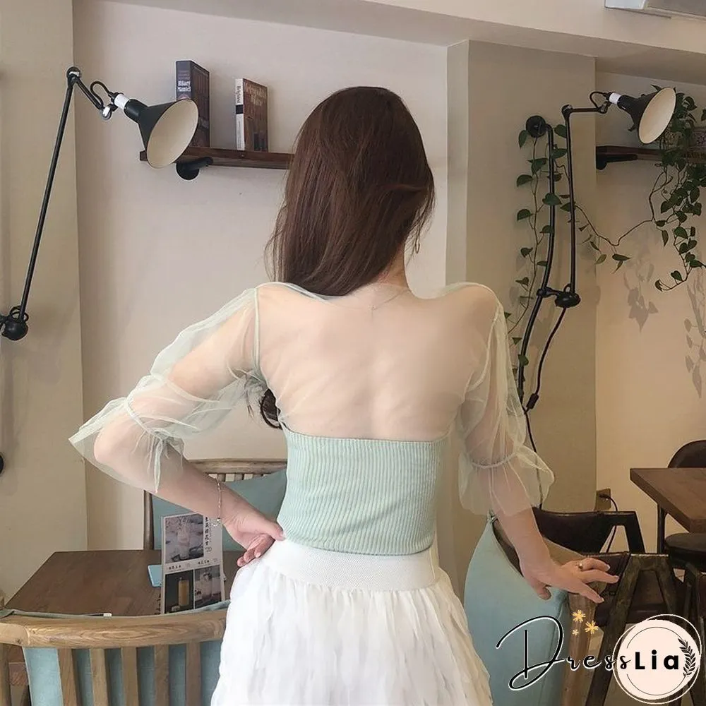 T-Shirts Women Elegant Patchwork Design Summer Sexy Backless All-Match Basic V-Neck