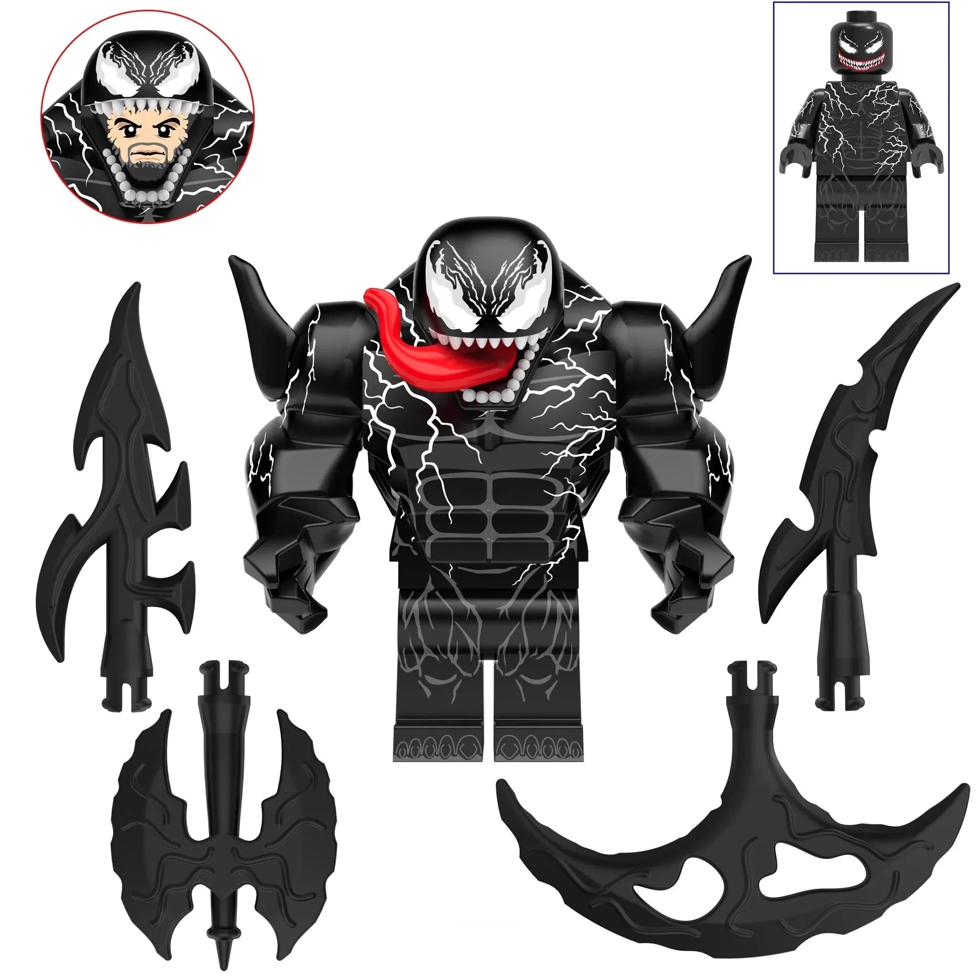 Venom Custom Marvel Superhero Minifigure Minifigure Bricks monstertoys