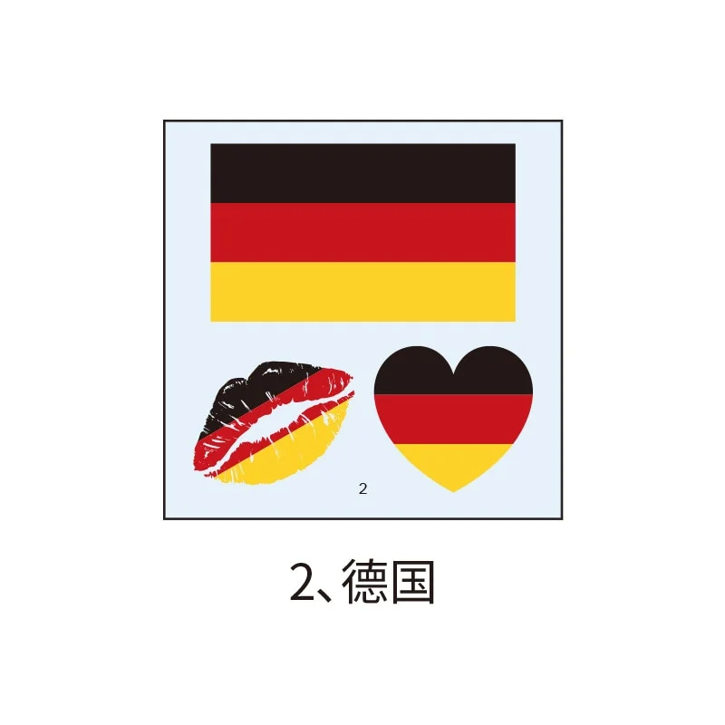 National Flag Tattoo Sticker Marathon lips patriotic Face Body Sticker Disposable Waterproof Tattoo Sticker